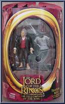 Bilbo (Traveling) (Shire Base) (Red Box Reissue) from Lord of the Rings - Fellowship of the Ring - Series 3 manufactured by Toy Biz [Front]