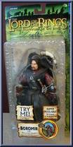 Boromir (Super Poseable) (Electronic Sound) from Lord of the Rings - Trilogy - Fellowship of the Ring - Series 5 manufactured by Toy Biz [Front]