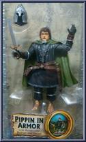Pippin in Armor (Removable Helmet & Sword) from Lord of the Rings - Trilogy - Return of the King - Series 1 manufactured by Toy Biz [Front]