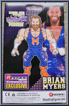 Brian Myers (Blue / Orange) from Major Wrestling Figure Podcast - Major Bendies - Exclusives manufactured by Unknown [Back]