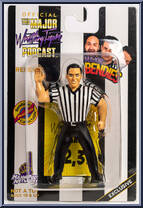Referee John from Major Wrestling Figure Podcast - Major Bendies - Exclusives manufactured by Unknown [Front]