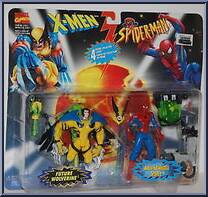 Wolverine (Future) & Anti-Symbiote Spidey from Marvel - Canadian 2-Pack - Series 5 manufactured by Toy Biz [Front]