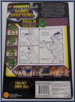 Hulk from Marvel - Shape Shifters manufactured by Toy Biz [Back]