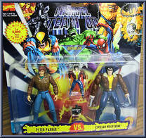Peter Parker (Civilian) / Wolverine from Marvel - Team-Up manufactured by Toy Biz [Front]