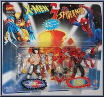 Robot Wolverine-Albert & Air Attack Spider-Man from Marvel - Canadian 2-Pack - Series 4 manufactured by Toy Biz [Front]