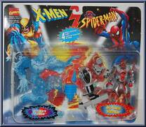 Utlimate Iceman & Anti-Vampire Spider-Man from Marvel - Canadian 2-Pack - Series 4 manufactured by Toy Biz [Front]