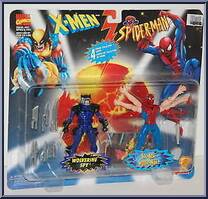 Wolverine (Spy) & Spider-Man (Six-Arm) from Marvel - Canadian 2-Pack - Series 5 manufactured by Toy Biz [Front]
