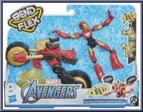 Iron Man (Flex Rider) from Marvel - Bend and Flex - Flex Riders manufactured by Hasbro [Front]