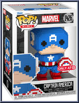 Captain America from Marvel - Pop! 8-Bit manufactured by Funko [Front]