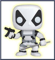 Deadpool (Black / White) (Glows in the Dark) from Marvel - Marvel Universe Pop! manufactured by Funko [Loose]