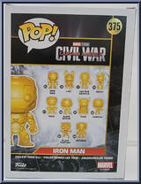 Iron Man (Gold Chrome) from Marvel - Marvel Stud10s Pop! manufactured by Funko [Back]