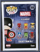 U.S. Agent from Marvel - Marvel Universe Pop! manufactured by Funko [Back]