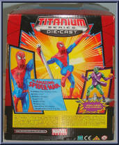 Spider-Man (Purple / Silver) from Marvel - Titanium Series (Die-Cast) manufactured by Galoob [Back]