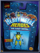 Wolverine (Blue / Yellow) from Marvel - Heavy Metal Heroes - Basic Series manufactured by Toy Biz [Front]