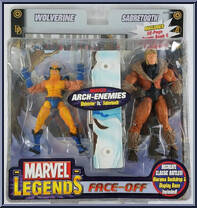 Wolverine vs Sabretooth (Closed Mouth) from Marvel Legends - Face Off Sets - Series 2 manufactured by Toy Biz [Front]
