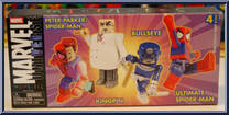 Peter Parker/Spider-Man / Kingpin / Bullseye / Ultimate Spider-Man from Marvel Minimates - Toys R Us 4-Packs manufactured by Diamond Select [Front]