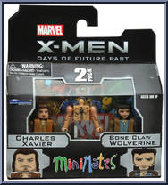 Charles Xavier / Bone Claw Wolverine from Marvel Minimates - Wave 58 - X-Men Days of Future Past Movie manufactured by Diamond Select [Front]