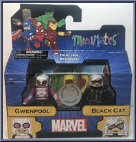 Gwenpool / Black Cat from Marvel Minimates - Toys R Us 2-Packs - Wave 24 manufactured by Diamond Select [Front]