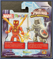 Iron Spider-Man / Taskmaster from Marvel Minimates - Walgreens - Wave  2 manufactured by Diamond Select [Back]