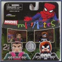 Molecule Man / Spider-Woman from Marvel Minimates - Toys R Us 2-Packs - Wave  4 manufactured by Diamond Select [Front]