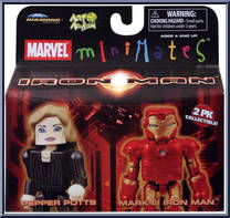 Pepper Potts / Mark III Iron Man from Marvel Minimates - Wave 21 - Iron Man manufactured by Diamond Select [Front]