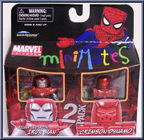 Silver Centurion Iron Man / Crimson Dynamo from Marvel Minimates - Toys R Us 2-Packs - Wave  7 manufactured by Diamond Select [Front]