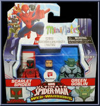 Scarlet Spider / Green Goblin from Marvel Minimates - Walgreens - Wave  4 manufactured by Diamond Select [Front]