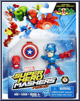 Captain America from Marvel Super Hero Mashers - Micro manufactured by Hasbro [Front]