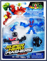 Spider-Man 2099 vs Venom from Marvel Super Hero Mashers - Micro manufactured by Hasbro [Front]