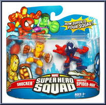 Shocker & Spider-Man (Shockproof) from Marvel Super Hero Squad - Series 12 manufactured by Hasbro [Front]