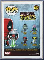 Zombie Deadpool (Headpool) from Marvel Zombies - Pop! Vinyl Figures manufactured by Funko [Back]