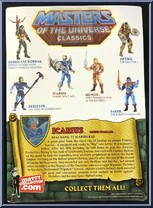 Icarius from Masters of the Universe - Classics - Basic Series manufactured by Mattel [Back]