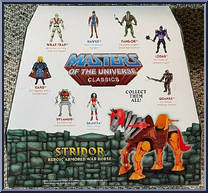 Stridor from Masters of the Universe - Classics - Beasts manufactured by Mattel [Back]
