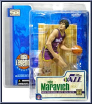 Pete Maravich (New Orleans Jazz) from McFarlane's Sports Picks - NBA - NBA Legends - Series 1 manufactured by McFarlane [Front]