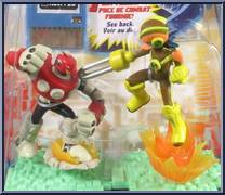 MagnetMan vs ElecTeam from MegaMan NT Warrior - 2-Packs manufactured by Mattel [Front]