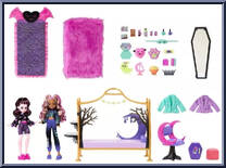 Creepover Party Bedroom from Monster High - Creepover Party manufactured by Mattel [Loose]