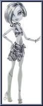 Frankie Stein (Black & White) from Monster High - Skull Shores manufactured by Mattel [Loose]