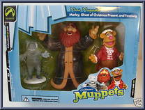 Set #4 (Fozzie & Waldorf & Ghost of Christmas Present) from Muppet Show - Mini-Muppets manufactured by Palisades [Front]