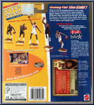 Steve Smith from NBA Superstars - USA 2000 manufactured by Mattel [Back]