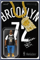 Notorious B.I.G. (Brooklyn Jersey) from Notorious B.I.G. - ReAction Figures manufactured by Super7 [Front]