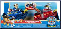 Pirate Vehicles (Chase & Marshall) from Paw Patrol - Pirate Pups manufactured by Spinmaster [Front]