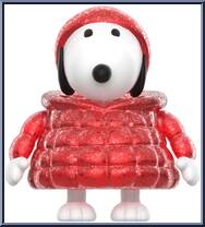 Snoopy Puffy Coat (Red Glitter) from Peanuts - ReAction Figures manufactured by Super7 [Loose]
