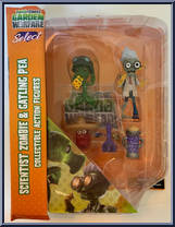 Scientist Zombie & Gatling Pea Action Figure