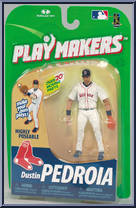 Dustin Pedroia (Fielding) from Playmakers - MLB - Series 1 manufactured by McFarlane [Front]