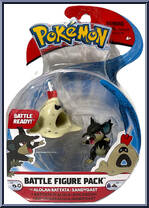 Alolan Rattata / Sandygast from Pokemon - Battle Figure Packs manufactured by Jazwares [Front]