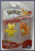Pikachu / Charmander from Pokemon - Battle Figure Packs manufactured by Jazwares [Front]
