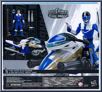 Time Force Blue Ranger & Vector Cycle from Power Rangers Lightning Collection - Time Force manufactured by Hasbro [Back]