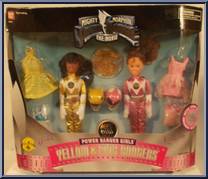 Yellow & Pink Rangers (Aisha & Kimberly) (Movie) from Power Rangers Mighty Morphin - For Girls manufactured by Bandai [Front]
