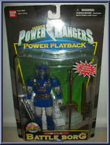 Blue Battle Borg from Power Rangers Mighty Morphin - Battle Borgs manufactured by Bandai [Front]