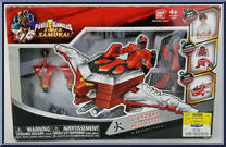 LionZord and Mega Ranger Fire from Power Rangers Samurai - Zords manufactured by Bandai [Front]